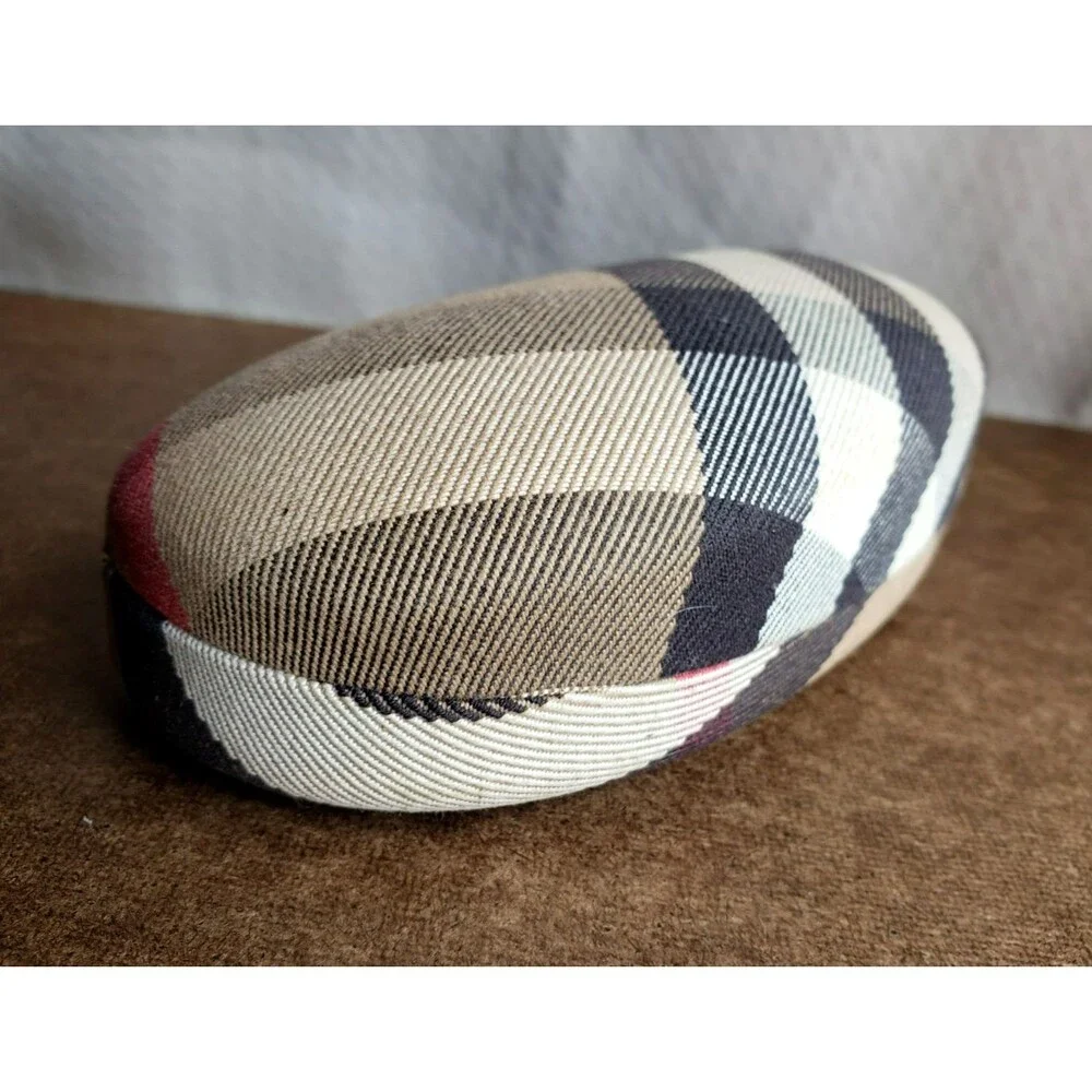 BURBERRY NOVA CHECK Eyeglasses / Sunglasses Hard Case PLAID Clamshell EMPTY CASE